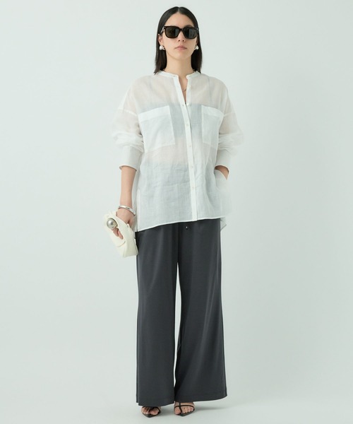 Chaos(カオス)の「Chaos(カオス)/サマーレダールワイドパンツ ◆セットアップ可◆(その他パンツ・レディース・チャコール/モカ・FREE)」の4枚目の写真