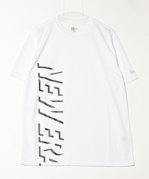 NEW ERA(ニューエラ)の「ニューエラ PA SS TECH TEE VERTICAL LOGO WHI(Tシャツ/カットソー・メンズ・ホワイト・L/M/LL)」の1枚目の写真