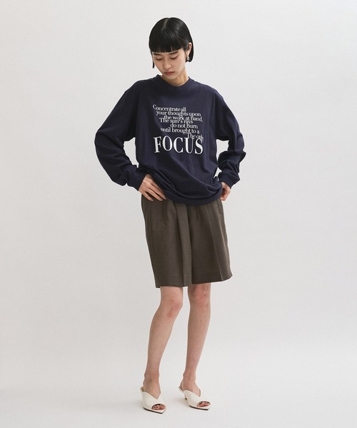 HEAR MY NAME（ヒアマイネーム）の「【HEAR MY NAME（ヒア マイネーム）】LS TEE（Tシャツ/カットソー・レディース・ホワイト/ネイビー・FREE）」の8枚目の写真