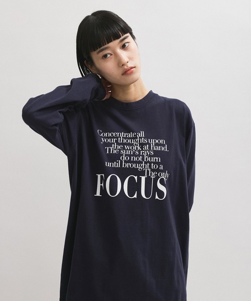 HEAR MY NAME（ヒアマイネーム）の「【HEAR MY NAME（ヒア マイネーム）】LS TEE（Tシャツ/カットソー・レディース・ホワイト/ネイビー・FREE）」の9枚目の写真