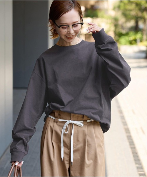 【新品未使用】ジャーナルスタンダード　タックオーバーサイズ スウェット（黒） 追加》タックスウェットシャツ（Tシャツ/カットソー）｜JOURNAL