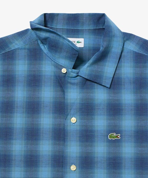 新品　LACOSTE ラコステ　カジュアルシャツ　チェック　大きい　オーバー　3 オーバーサイズ フード付き シャツブルゾン | LACOSTE/ラコステ