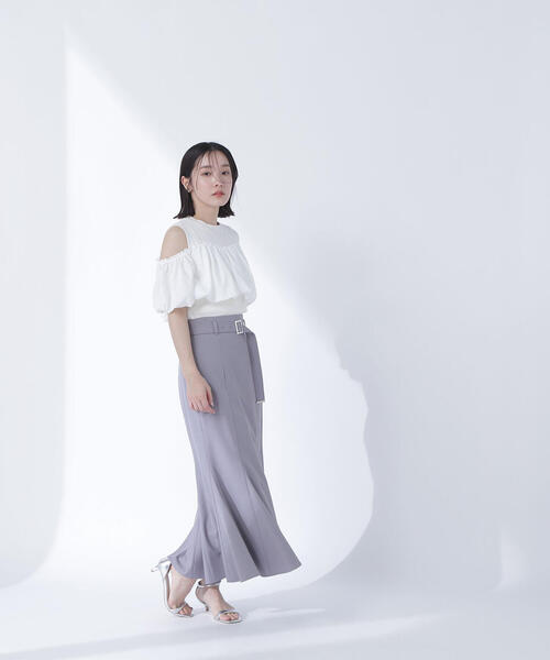ニット セーター タフタドッキングオフショルニット レディース NATURAL BEAUTY BASIC ニット セーター タフタドッキング