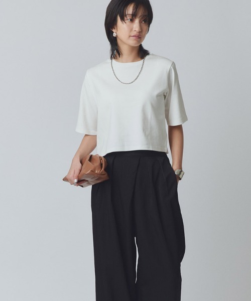 RASW]コーマコットンクロップドTシャツ（Tシャツ/カットソー