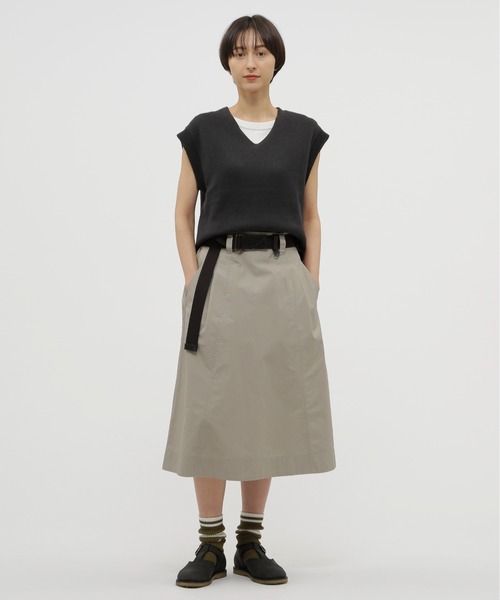 MHL エムエイチエル　ウールコットンツイルスカート　タグ付き MHL.（エムエイチエル）の「COTTON LINEN CHINO（スカート