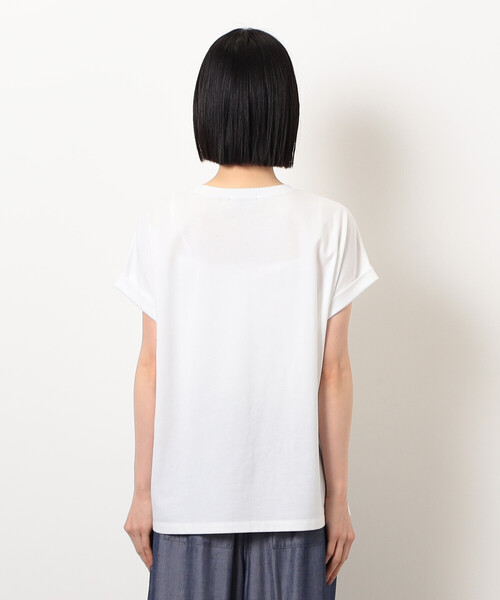 COMME CA ISM(コムサイズム)の「スタッズ 箔ライン付き プリントTシャツ(Tシャツ/カットソー・レディース・アイボリー/ホワイト・FREE)」の18枚目の写真