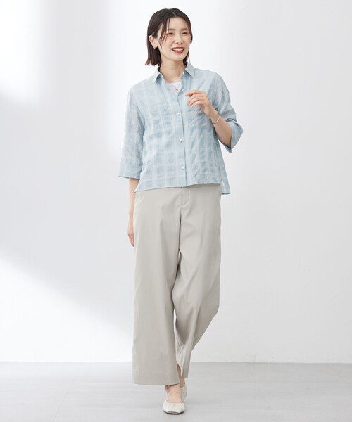 J.PRESS(ジェイプレス)の「【洗える・接触冷感・撥水・UVカット】タスランチノ パンツ(チノパンツ・レディース・ベージュ系/黄土色系・9/7/13/11)」の18枚目の写真
