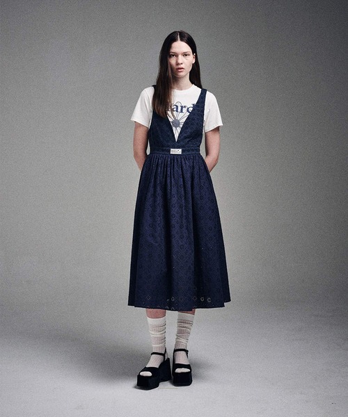 ●Mardi Mercredi● MAXI DRESS V NECK EYELET MAXI DRESS V NECK EYELET（ドレス）｜Mardi Mercredi（マルディ