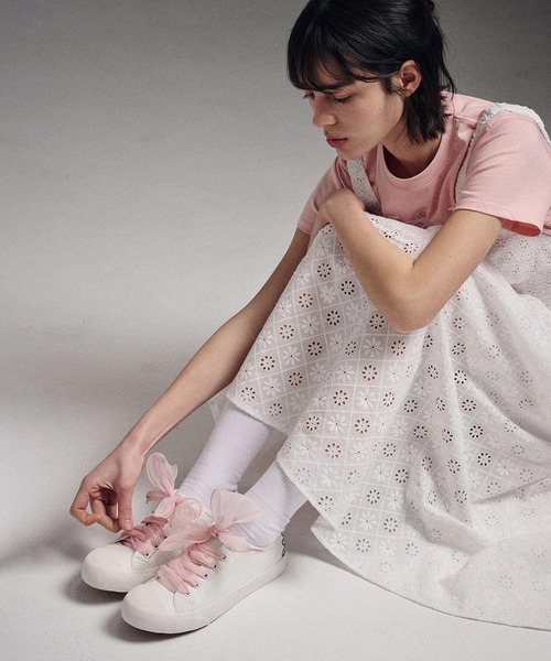 ●Mardi Mercredi● MAXI DRESS V NECK EYELET MAXI DRESS V NECK EYELET（ドレス）｜Mardi Mercredi（マルディ