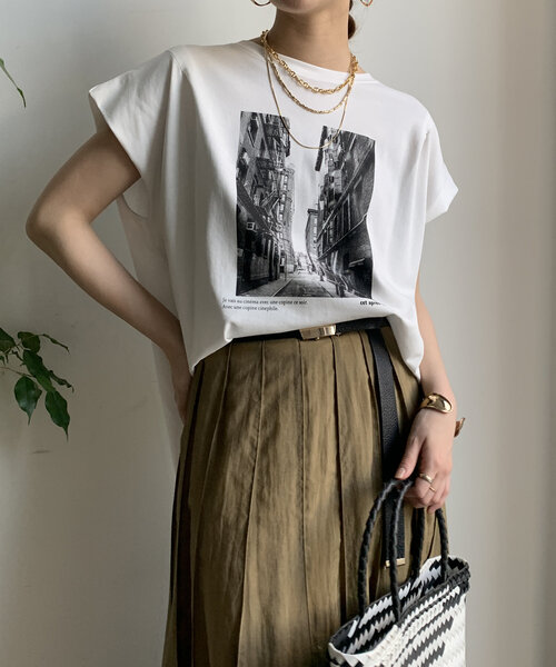 WEB限定】バックジップフォトプリントTEE（Tシャツ/カットソー