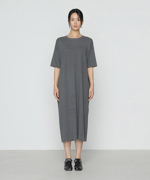 COMME CA（コムサ）の「14G強撚天竺編 ニットワンピース（ワンピース・レディース・ブルー/グレー・FREE）」の8枚目の写真