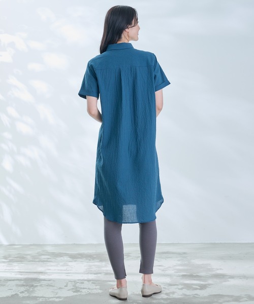 Arnold Palmer（アーノルドパーマー）の「ギンガムチェック シャツワンピース（シャツワンピース・レディース・グリーン/ブラック/ネイビー・S/M/L）」の9枚目の写真