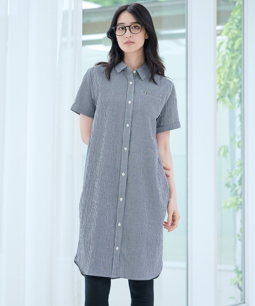 Arnold Palmer（アーノルドパーマー）の「ギンガムチェック シャツワンピース（シャツワンピース・レディース・グリーン/ブラック/ネイビー・S/M/L）」の22枚目の写真