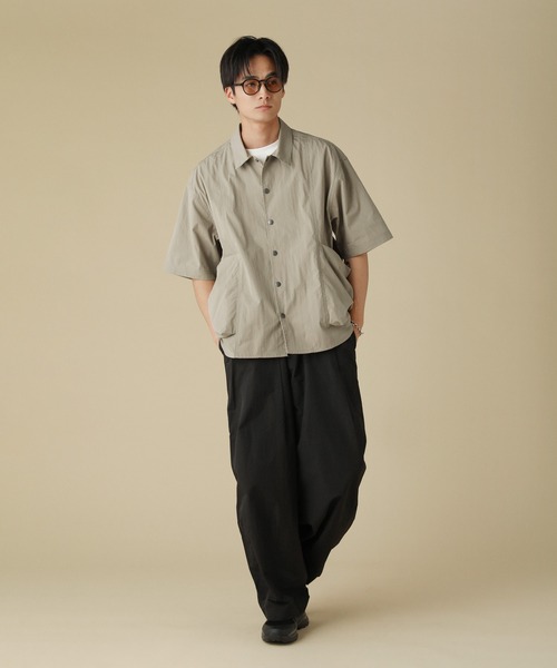 VERON(ヴァロン)の「コットンナイロンキャンバスサイドコードビッグマルチポケットハーフスリーブシャツジャケット セットアップ対応(シャツ/ブラウス・メンズ・ブラック/オリーブ/ベージュ・L/M)」の20枚目の写真
