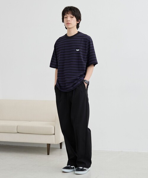 PENNEYS(ぺニーズ)の「Penneys(ぺニーズ)別注ワンポイントボーダーTシャツ(Tシャツ/カットソー・メンズ・ネイビー/ベージュ/ホワイト・L/XL/M/S)」の21枚目の写真