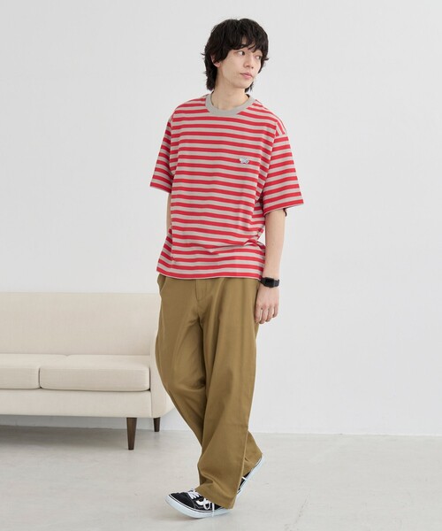 PENNEYS(ぺニーズ)の「Penneys(ぺニーズ)別注ワンポイントボーダーTシャツ(Tシャツ/カットソー・メンズ・ネイビー/ベージュ/ホワイト・L/XL/M/S)」の16枚目の写真