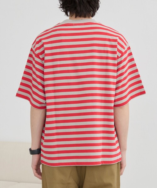 PENNEYS(ぺニーズ)の「Penneys(ぺニーズ)別注ワンポイントボーダーTシャツ(Tシャツ/カットソー・メンズ・ネイビー/ベージュ/ホワイト・L/XL/M/S)」の12枚目の写真