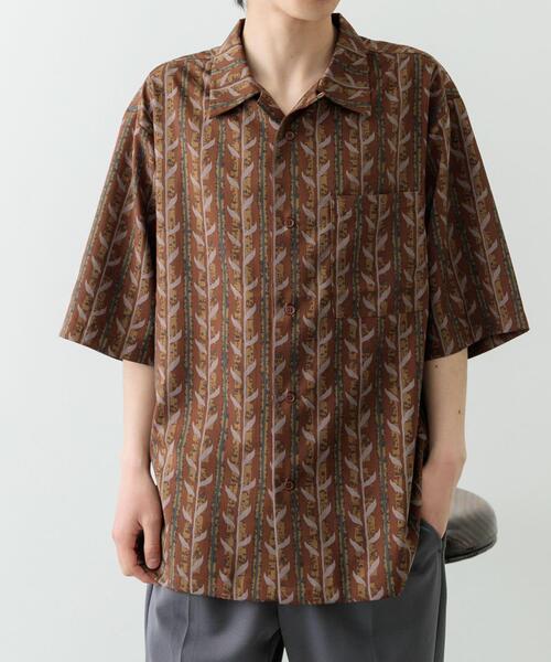 ITEMS URBANRESEARCH(アイテムズ アーバンリサーチ)の「リーフプリントオープンカラー半袖シャツ(シャツ/ブラウス・メンズ・ブラウン/ブラック/ベージュ・LARGE/MEDIUM)」の22枚目の写真
