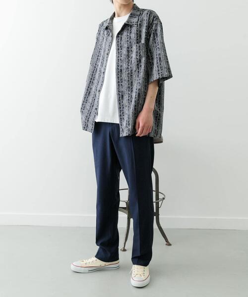 ITEMS URBANRESEARCH（アイテムズ アーバンリサーチ）の「リーフプリントオープンカラー半袖シャツ（シャツ/ブラウス・メンズ・ブラウン/ブラック/ベージュ・LARGE/MEDIUM）」の16枚目の写真