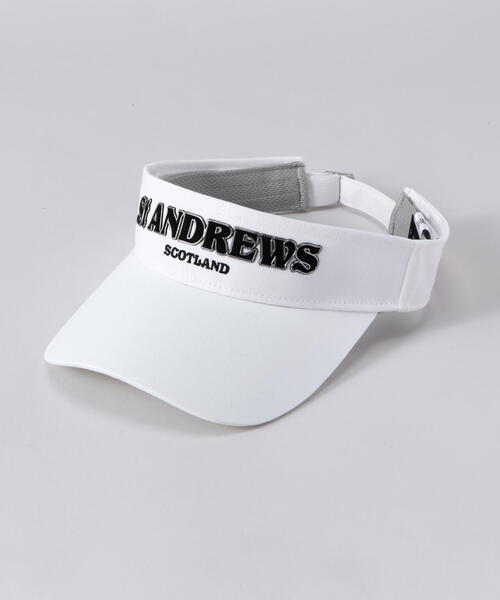 セール】【St ANDREWS】撥水撥油加工 TCツイルロゴバイザー (UNISEX
