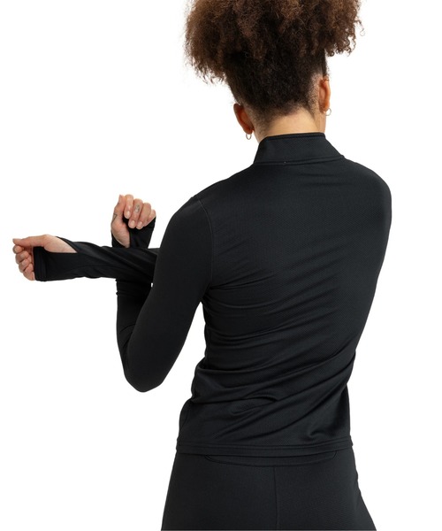 ROXY（ロキシー）の「WAVES OF WARMTH ZIP /ロキシー裏起毛ハーフジップタイトフィットトップス（その他トップス・レディース・ブラック・SMALL/X-SMALL）」の7枚目の写真