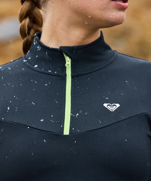 ROXY（ロキシー）の「WAVES OF WARMTH ZIP /ロキシー裏起毛ハーフジップタイトフィットトップス（その他トップス・レディース・ブラック・SMALL/X-SMALL）」の3枚目の写真