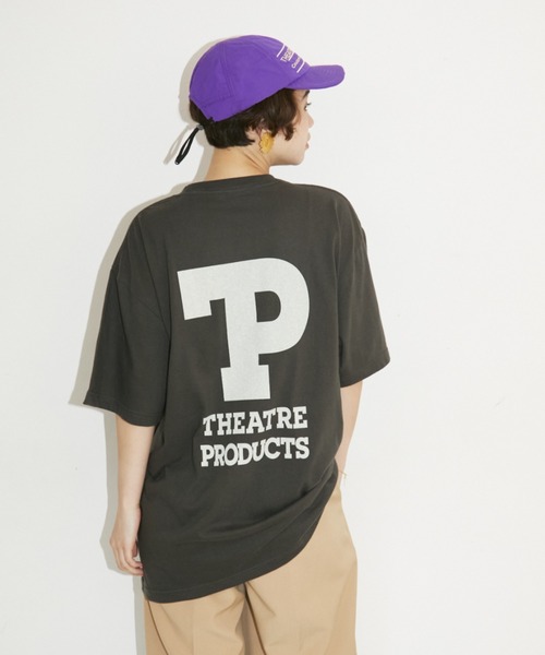 THEATRE PRODUCTS（シアタープロダクツ）の「TPロゴプリントTシャツ（Tシャツ/カットソー・レディース・ホワイト/ブラック・FREE）」の2枚目の写真