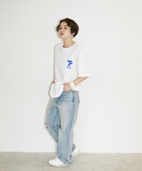 THEATRE PRODUCTS（シアタープロダクツ）の「TPロゴプリントTシャツ（Tシャツ/カットソー・レディース・ホワイト/ブラック・FREE）」の19枚目の写真