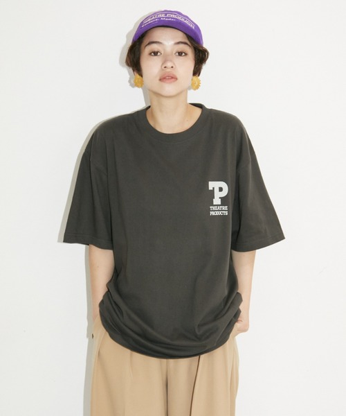 THEATRE PRODUCTS（シアタープロダクツ）の「TPロゴプリントTシャツ（Tシャツ/カットソー・レディース・ホワイト/ブラック・FREE）」の7枚目の写真