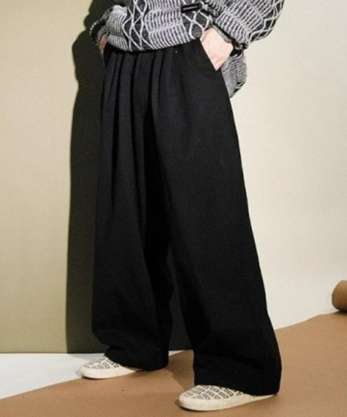 Bling Leads（ブリングリーズ）の「Z)【BLINGLEADS】ABM21301 DENIM WIDE PANT（デニムパンツ・メンズ・ブラック・FREE）」の4枚目の写真