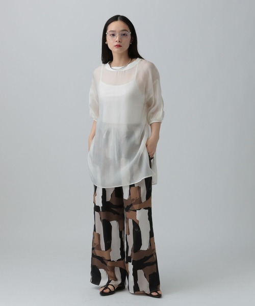 LEPSIM（レプシィム）の「シアーリブチュニックワンピース　452355（チュニック・レディース・アイボリー/ブラック/ブラウン・FREE）」の21枚目の写真