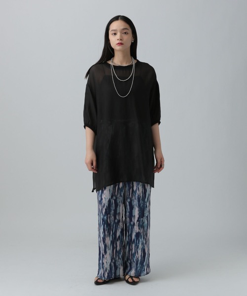 LEPSIM（レプシィム）の「シアーリブチュニックワンピース　452355（チュニック・レディース・アイボリー/ブラック/ブラウン・FREE）」の16枚目の写真