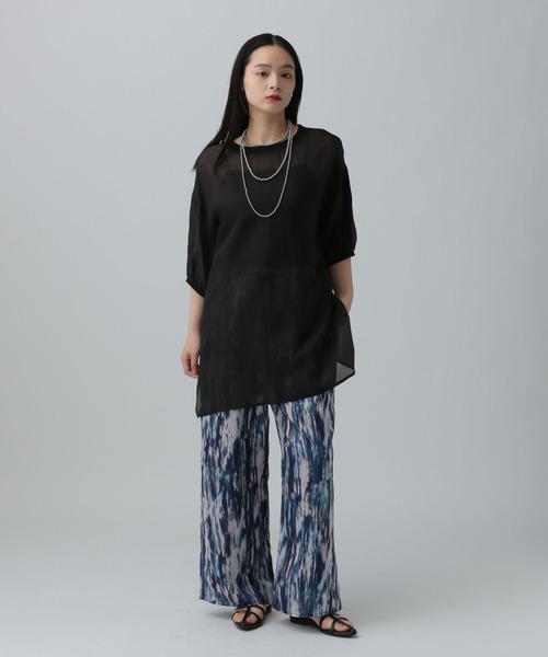 LEPSIM（レプシィム）の「シアーリブチュニックワンピース　452355（チュニック・レディース・アイボリー/ブラック/ブラウン・FREE）」の15枚目の写真