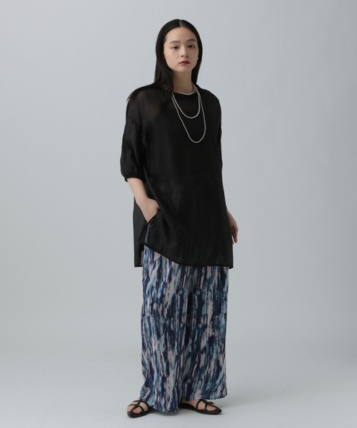 LEPSIM（レプシィム）の「シアーリブチュニックワンピース　452355（チュニック・レディース・アイボリー/ブラック/ブラウン・FREE）」の14枚目の写真