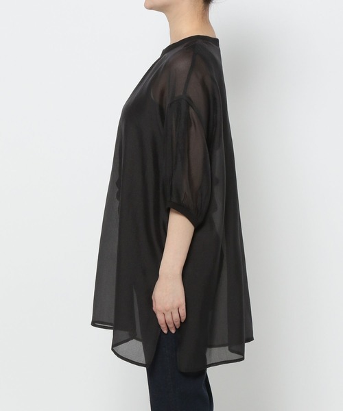 LEPSIM（レプシィム）の「シアーリブチュニックワンピース　452355（チュニック・レディース・アイボリー/ブラック/ブラウン・FREE）」の12枚目の写真