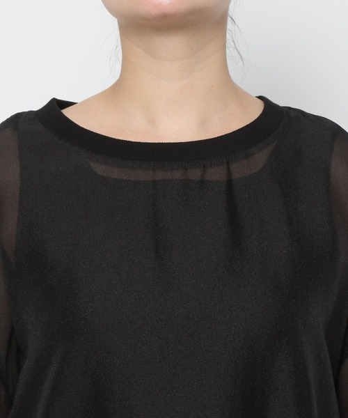 LEPSIM（レプシィム）の「シアーリブチュニックワンピース　452355（チュニック・レディース・アイボリー/ブラック/ブラウン・FREE）」の10枚目の写真