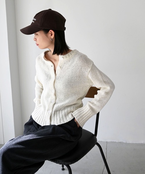 CANAL JEAN カーディガン カーディガン El mar ウール混ローゲージ