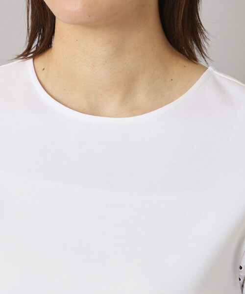 DRESSTERIOR / ドレステリア 【接触冷感/UVカット】レーススリーブカットソー DRESSTERIOR tシャツ 「接触冷感/UVカット」レーススリーブ