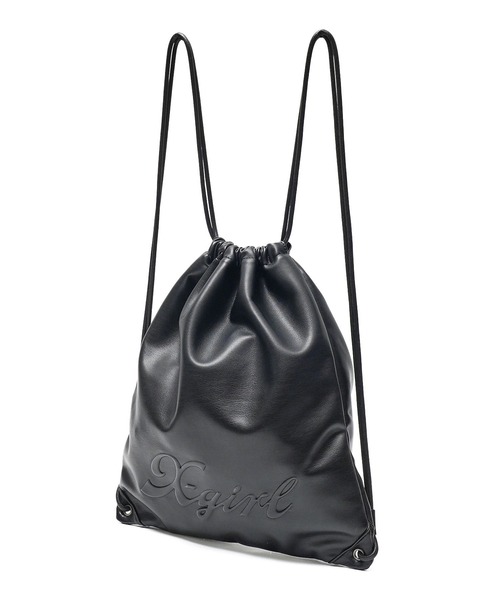 X-girl（エックスガール）の「FAUX LEATHER KNAPSACK（バックパック/リュック・レディース・ブラック/ブラウン・ONE SIZE）」の9枚目の写真