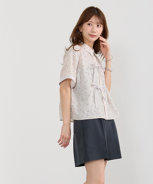 NICOLE CLUB(ニコル クラブ)の「フロントリボンブラウス(シャツ/ブラウス・レディース・ブラック/ベージュ/グリーン・MEDIUM)」の17枚目の写真