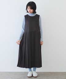 ビュルデサボン　ワンピース　リネン100　ロング丈　ウエストマーク　ナチュラル系 リネン ワンピース 【送料無料】 リネンワンピース リネン100