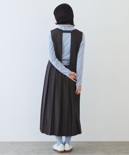 bulle de savon（ビュルデサボン）の「△2/60 サキソニー プリーツワンピース（ワンピース・レディース・ダークブラウン/ブラック・FREE）」の5枚目の写真