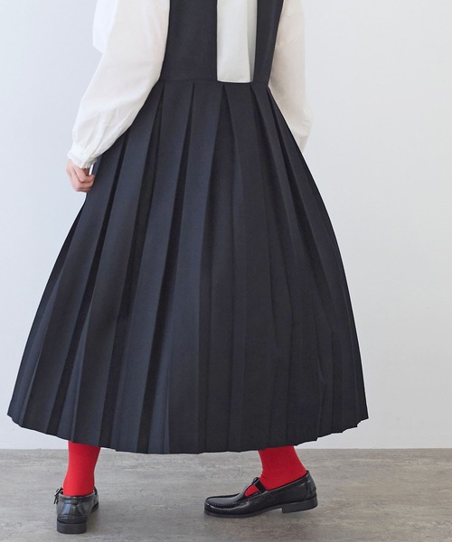 bulle de savon（ビュルデサボン）の「△2/60 サキソニー プリーツワンピース（ワンピース・レディース・ダークブラウン/ブラック・FREE）」の16枚目の写真