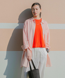 URBAN RESEARCH | new basic　レーヨンシルクストライプオーバーシャツ(シャツ/ブラウス)