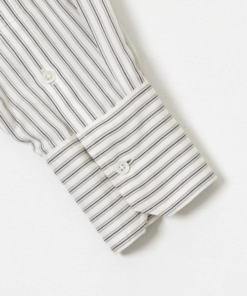 セール】new basic レーヨンシルクストライプオーバーシャツ（シャツ