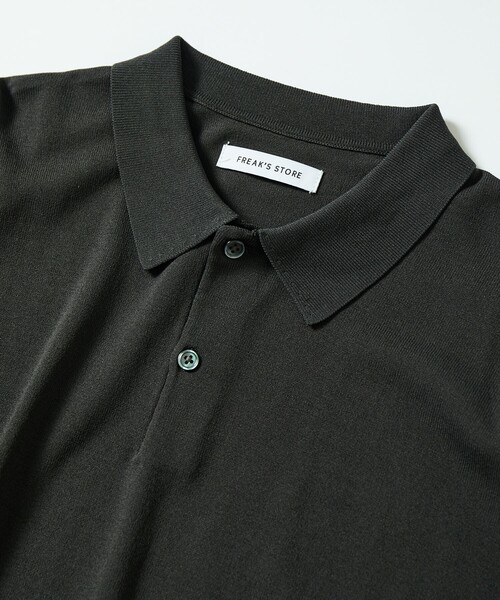 FREAK'S STORE（フリークスストア）の「SUPER ICE KNIT POLO SHIRT/スーパーアイス ショートスリーブ ポロネック ニット（ポロシャツ・メンズ・チャコール/ブラウン/ブラック/ブルー・LARGE/MEDIUM）」の6枚目の写真