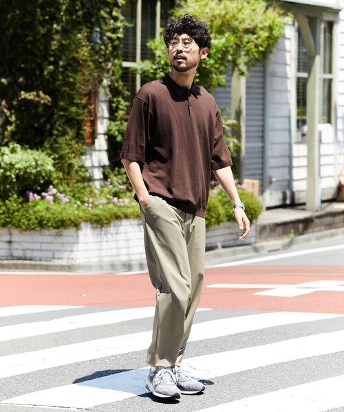FREAK'S STORE（フリークスストア）の「SUPER ICE KNIT POLO SHIRT/スーパーアイス ショートスリーブ ポロネック ニット（ポロシャツ・メンズ・チャコール/ブラウン/ブラック/ブルー・LARGE/MEDIUM）」の16枚目の写真