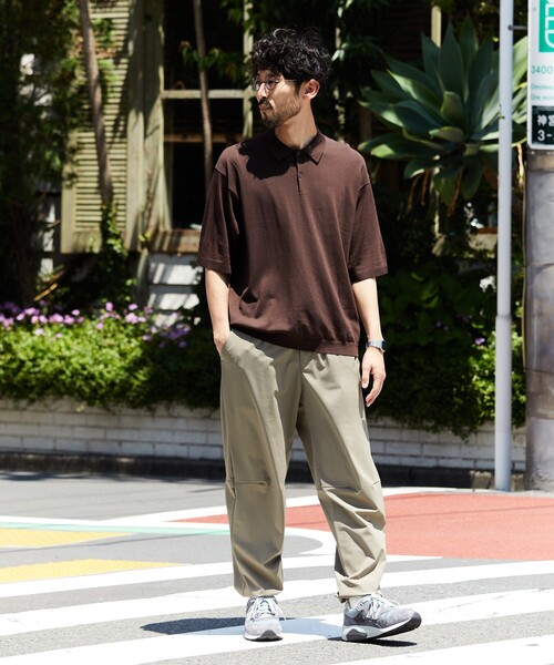 FREAK'S STORE（フリークスストア）の「SUPER ICE KNIT POLO SHIRT/スーパーアイス ショートスリーブ ポロネック ニット（ポロシャツ・メンズ・チャコール/ブラウン/ブラック/ブルー・LARGE/MEDIUM）」の17枚目の写真