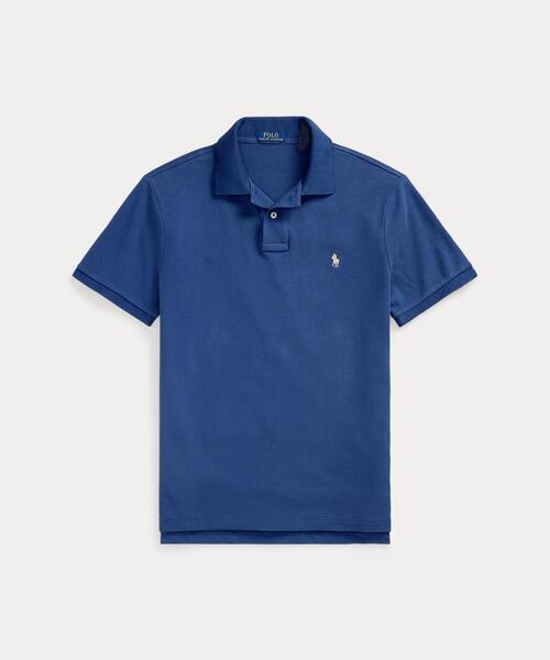 POLO RALPH LAUREN（ポロ ラルフ ローレン）の「カスタム スリム フィット メッシュ ポロシャツ（ポロシャツ・メンズ・ブルー・L/M/S/XS/XL/XXL）」の2枚目の写真