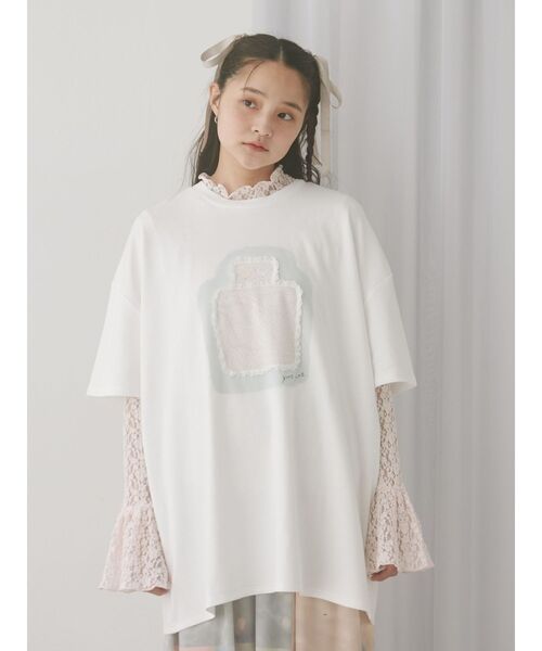 merry jenny（メリージェニー）の「ぬいぐるみたちのdream Tee（Tシャツ/カットソー・レディース・ピンク/オフホワイト・FREE）」の8枚目の写真